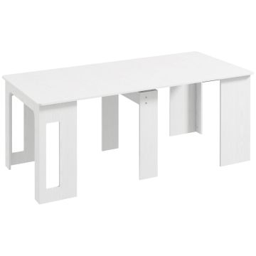 Dining table, extendable, up to 6 people, White, 60–180 × 75 × 85 cm