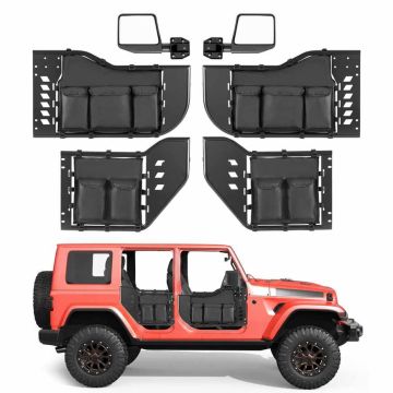 Трубчатые двери для Jeep VEVOR YK-GMD-ZW-JL-4, 4 двери, Чёрный