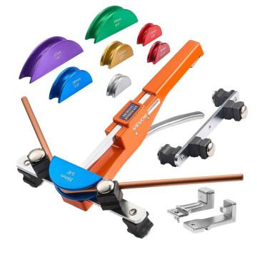 Pipe bending set VEVOR CT-S999RF-C, forward and reverse, 7 dies, 39.5 × 27 × 9.5 cm