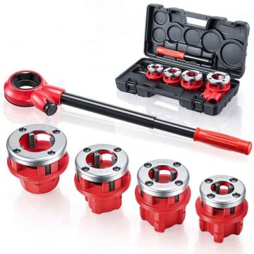 Pipe threading set VEVOR KT1104N, 4 bits, 40.5 × 10 × 23.2 cm