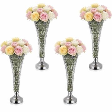 Vase VEVOR LJL-14, 4 pcs, Silver, Ø 170 × 51 cm