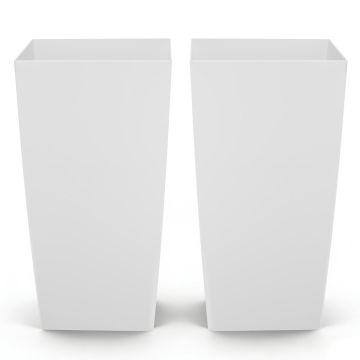 Doniczki VEVOR F4075W-WT, 2 szt., białe, 39 × 39 × 75 cm