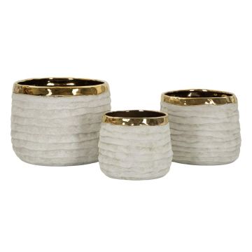 Zestaw doniczek LIMA TALL, 3 szt., Ø 23 × 17,5 cm; Ø 18,5 × 15 cm; Ø 15 × 12,5 cm