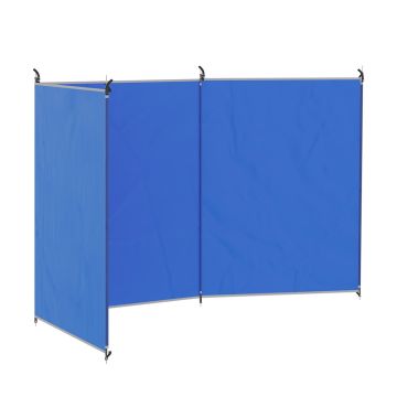 Kurtyna przeciwwiatrowa składana, niebieska, 450 × 150 cm