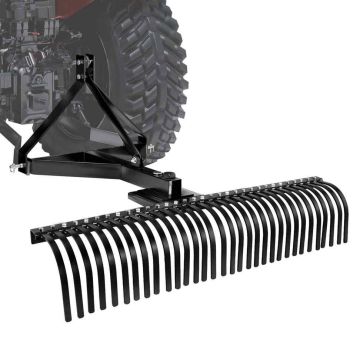 Lawn rake-aerator VEVOR LR5S, 32 steel tines, 152.5 × 67.82 × 48.21 cm