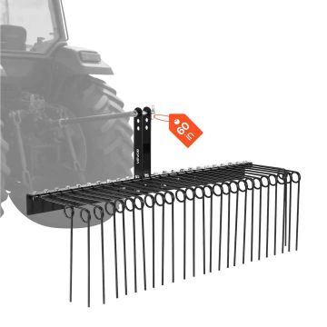 Towed landscape rake VEVOR PRAKE60, 26 spring tines, 1530 × 550 × 725 mm