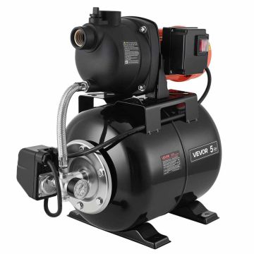 Pompa do płytkiej studni VEVOR 1,1 HP ze zbiornikiem ciśnieniowym, 19 l, 800 W, automatyczny system zaopatrzenia w wodę