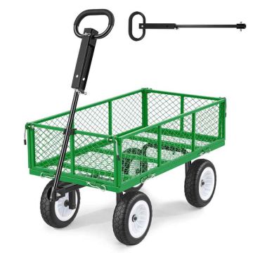 Wózek ogrodowy VEVOR, 900 kg, stalowy, z oponami 10 cm, zielony
