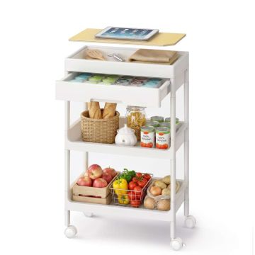 Тележка SONGMICS BSC069W101, 3 яруса, 41 × 68 × 25,5 см