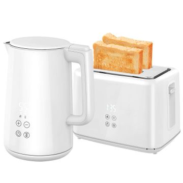 Kettle and toaster set, 1.5 l, White
