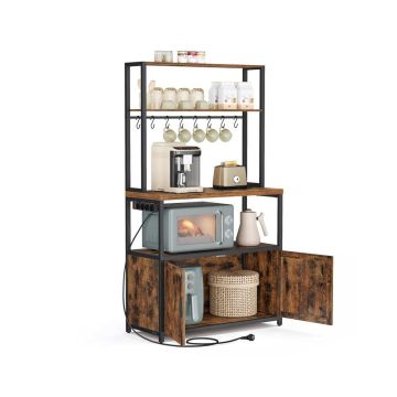 Półka kuchenna VASAGLE KKS059KD02, 8 haczyków, 40 × 80 × 170 cm
