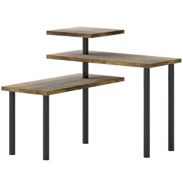 Organizer kuchenny, 3 poziomy, brązowo-czarny, 40 × 36,5 × 18 cm