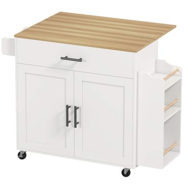 Kitchen island, Extendable table top, 120 × 85 × 68 cm