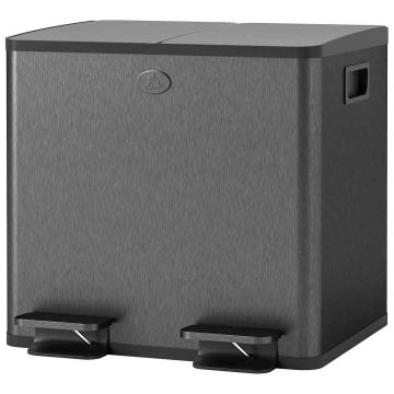 Kitchen trash can, 2 × 15 l, 41.7 × 36.6 × 43.2 cm