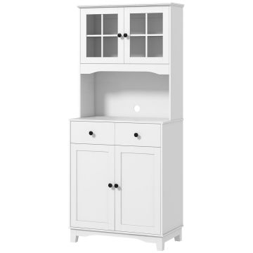Kitchen cabinet, 2 drawers, White, 74.5 × 172 × 40 cm