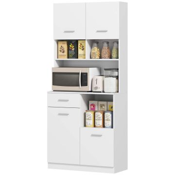 Kitchen cabinet Homcom 80x35x180cm., white