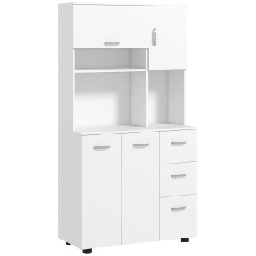 Kitchen cabinet Homcom 89x39.5x168cm., white
