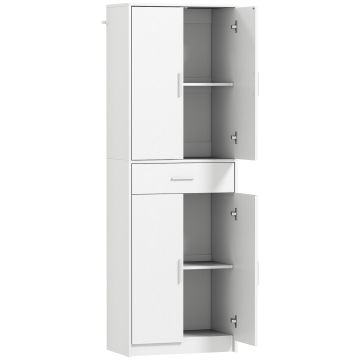 Kitchen cabinet, with drawer, White, 60 × 180 × 35 cm