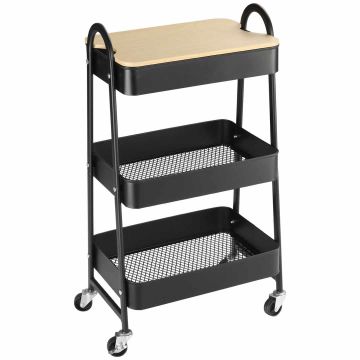 Kitchen trolley, 3 shelves, 45 × 31 × 79.4 cm