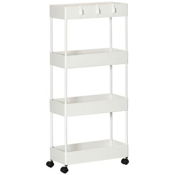 Kitchen trolley Homcom 40x19x90cm., white