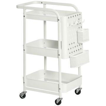 Kitchen trolley Homcom 51.5x32x75.6cm., white
