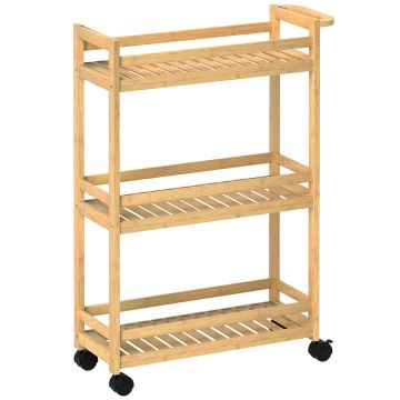 Kitchen trolley Homcom 55x20x75cm., light brown