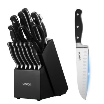 Zestaw noży kuchennych VEVOR KD46P73MM44-15PCS, 15 elementów, 11,5 × 21 × 32 cm