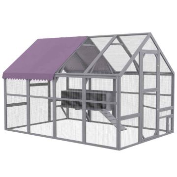 Chicken coop PawHut 280x185.5x188cm., gray