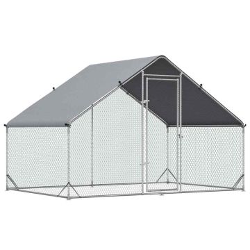 Chicken coop PawHut 300x200x200cm., silver color