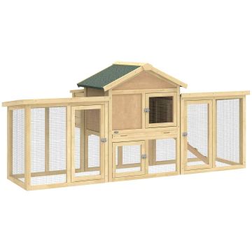 Chicken coop, with nest, 204 × 85 × 93 cm
