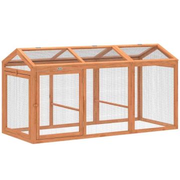 Chicken coop aviary, up to 4 chickens, 156 × 70.5 × 84 cm