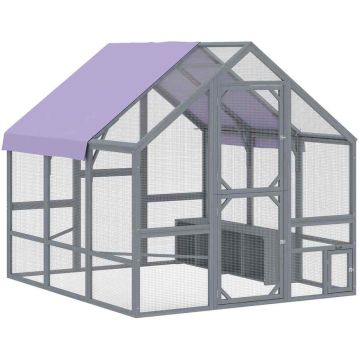 Chicken coop, 4 m² for 8–10 birds, 211 × 186.5 × 185.5 cm