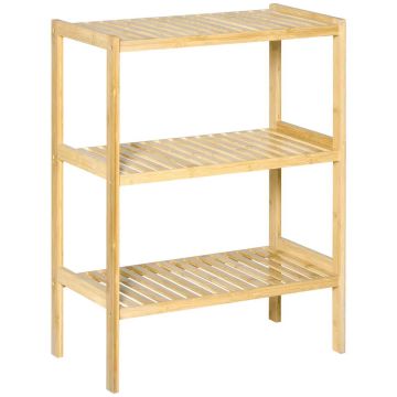 Bathroom shelf Homcom 62x33x80cm., light brown