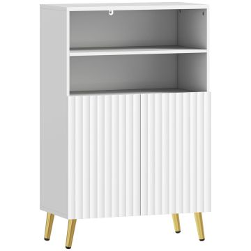 Bathroom cabinet 834-917V90WT, 2 open shelves, White, 60 × 93 × 31.8 cm