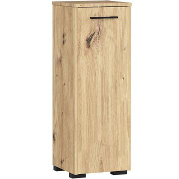 Szafka łazienkowa FIN S30 1D, uniwersalna, brązowa, 30 × 85 × 30 cm