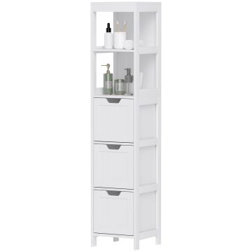 Bathroom cabinet Homcom 30x30x142.4cm., white