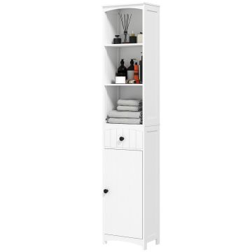 Bathroom cabinet Homcom 34x24x170.5cm., white