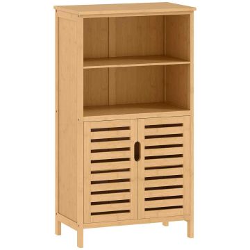 Bathroom cabinet Kleankin 50x29x92cm., light brown