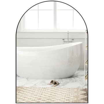 Bathroom mirror with LED lighting Homcom 50x3x70cm., black