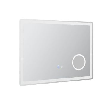 Bathroom mirror with LED lighting Kleankin 80x3.8x60cm., black
