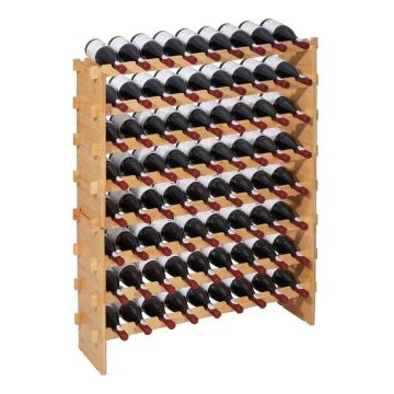 Stojak na wino VEVOR, na 72 butelki, 8 poziomów, 95,6 × 119 × 25 cm