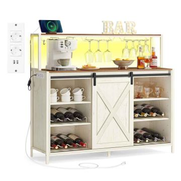 Szafka na wino VASAGLE LSC201WJ02, 120 × 114 × 36 cm