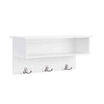 Wall hanger with compartment, white
