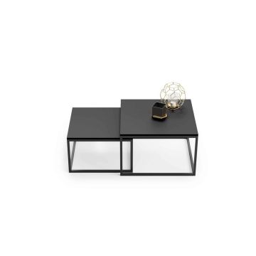 Stolik kawowy Twin 70x70x42cm / 60x60x36 cm, biały