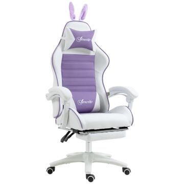 Gaming chair, with footrest, 65 × 63 × 136–142 cm