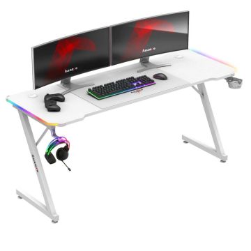 Gaming desk Hero 4.8 RGB White