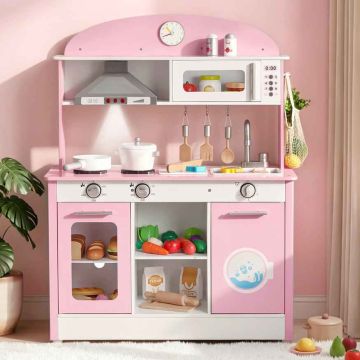 Play kitchen VEVOR TZ-KT003, 3-8 years, Pink, 85 × 42 × 17 cm