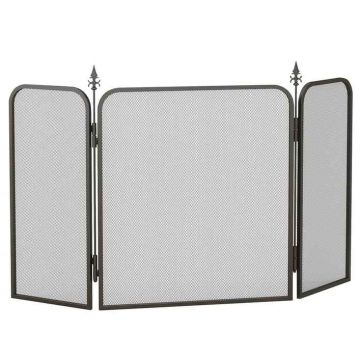 Osłona kominka Homcom 96x1,3x56cm., czarna