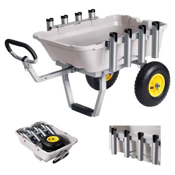 Fishing trolley VEVOR KT-2055, 8 rod holders, 91 × 56 × 28 cm