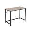 Narrow office desk in gray-black color